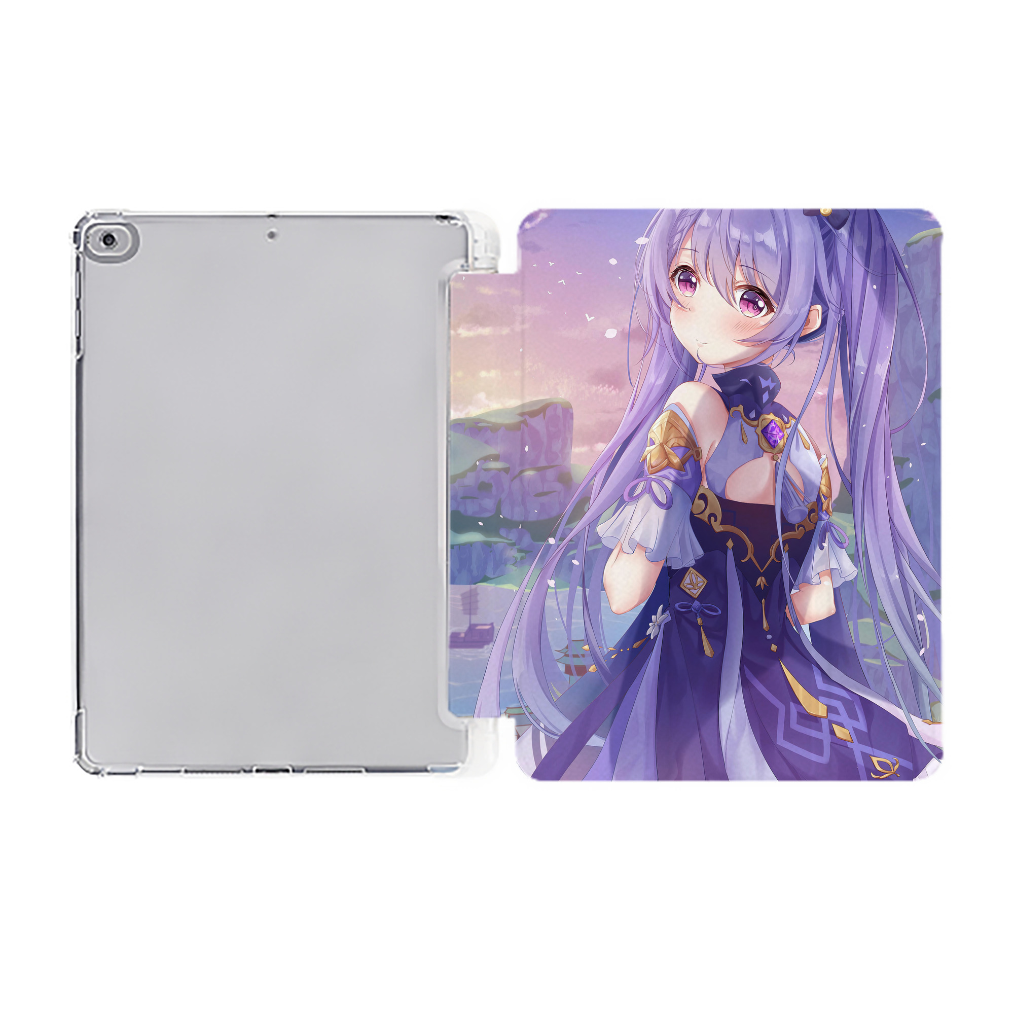 げんし神 genshin IPad ケース ペン収納付き 三つ折りスタンド PUレザー×シリコン 対応機種9.5/10.5/10.9インチ